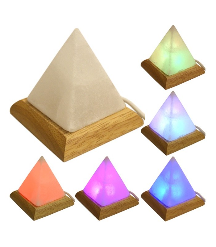 color changing pyramid salt rock lamp USB