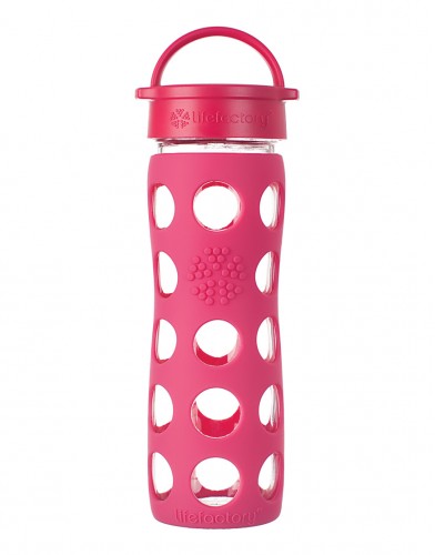 LifeFactory raspberry 16 oz classic cap water bottle